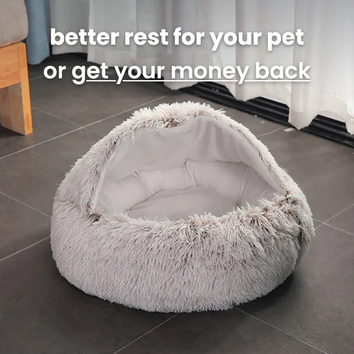 Fluffy CozyCave Cat Bed - YourCatNeeds